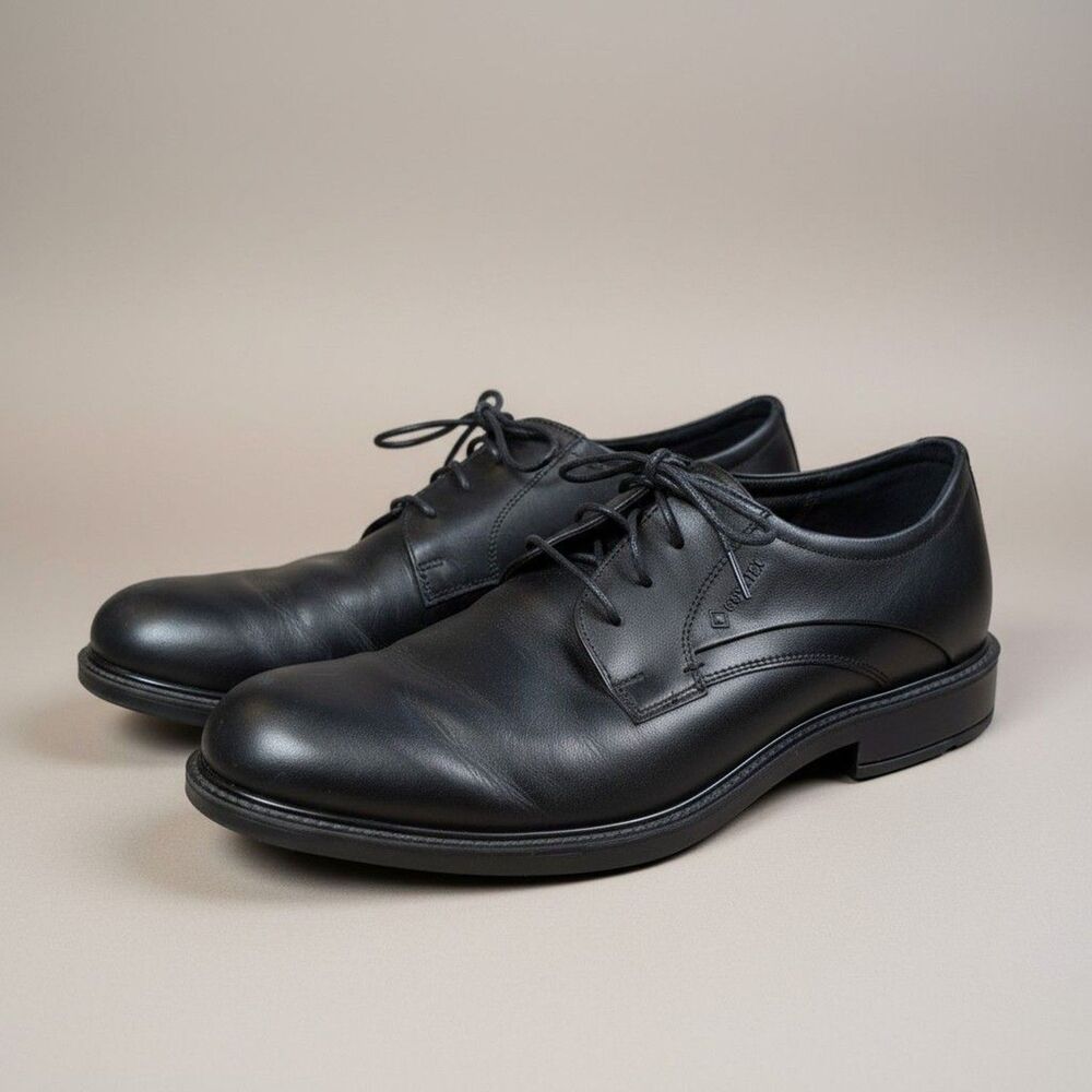 ECCO Vitrus III GTX Gore-Tex Waterproof Mens 11 Dress Derby Black Leather Shoes